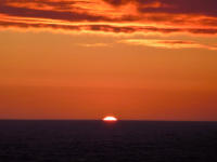 Sonnenuntergang am ersten Seetag
