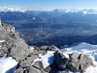 Blick von der Nordkette auf Innsbruck